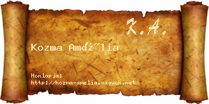 Kozma Amélia névjegykártya